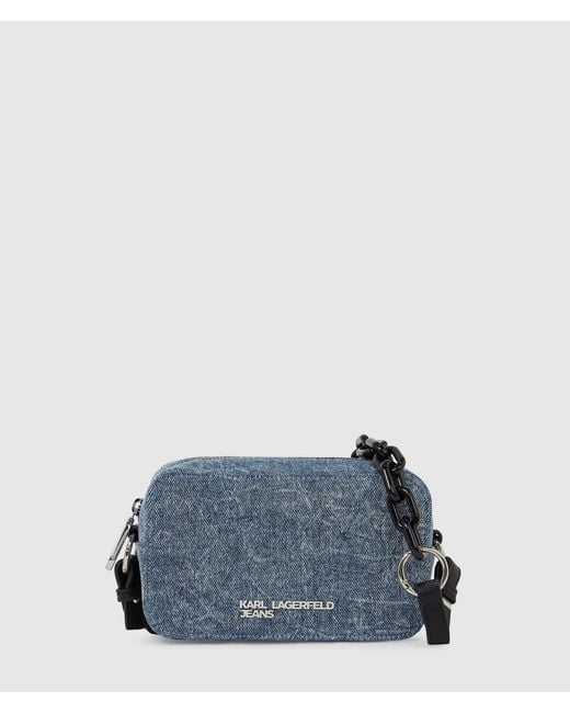 KL Jeans Blue Denim Chain Camera Bag