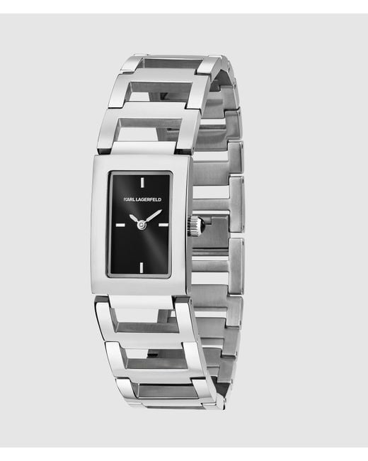 Karl Lagerfeld White Klassik Rectangular Watch