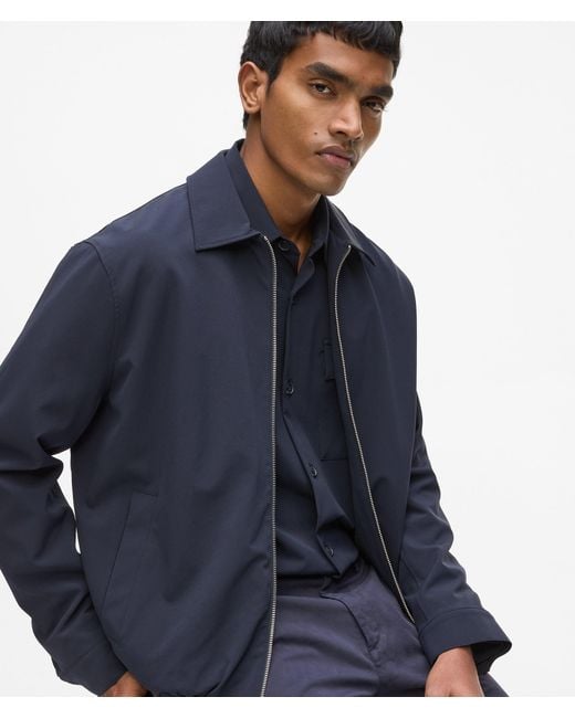 Karl Lagerfeld Blue Zip-Up Blouson Jacket for men