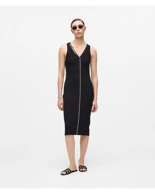 Karl Lagerfeld Blue Logo Knit Dress