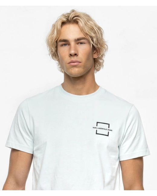 KL Jeans White Box Logo T-Shirt for men