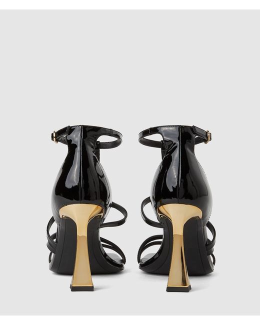 Karl Lagerfeld Black Debutante Strap Heeled Sandals
