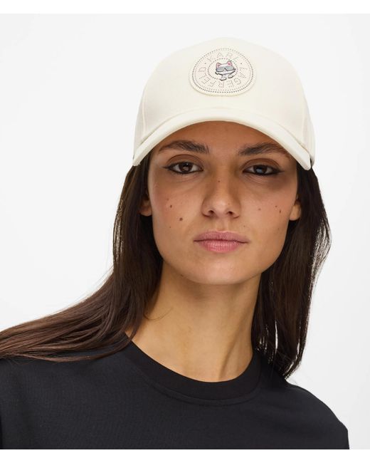 Karl Lagerfeld White Ikon Circle Choupette Cap