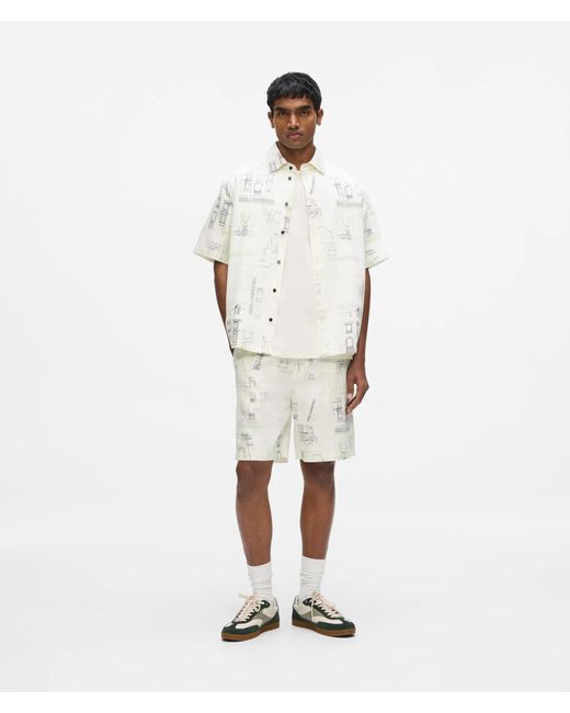 Karl Lagerfeld White Maison De Karl Short‑Sleeved Shirt for men