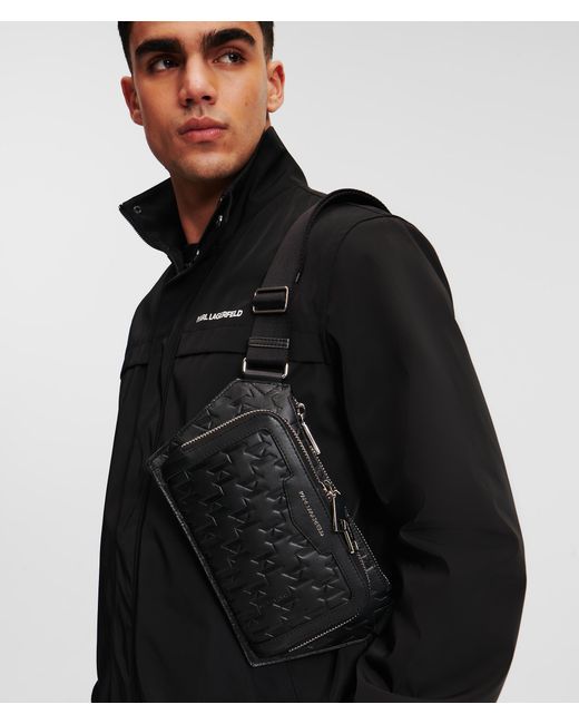 Karl Lagerfeld Black K/loom Leather Bum Bag for men