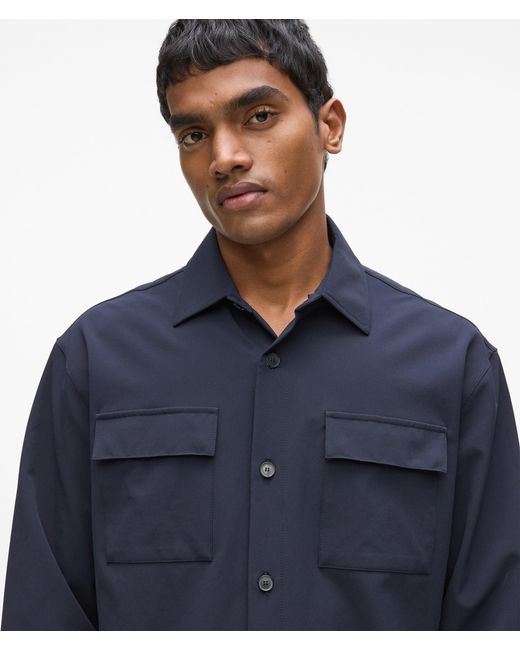 Karl Lagerfeld Blue Patch Pocket Shirt for men