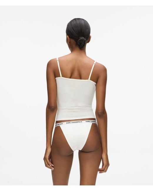 Karl Lagerfeld White Logo Brazilian Briefs – 3-Pack