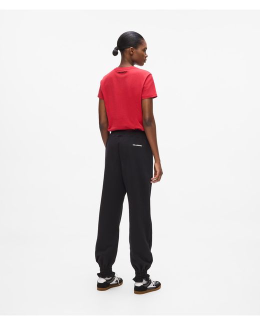 Karl Lagerfeld Red Ikon Cinched Sweatpants