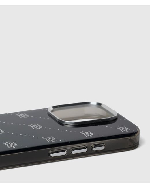Karl Lagerfeld Black All-Over Autograph Iphone 16 Pro Case