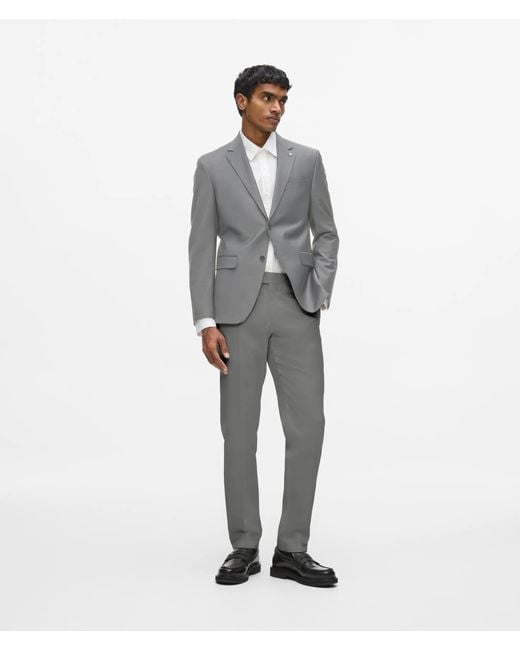 Karl Lagerfeld Black Wool-Blend Blazer for men