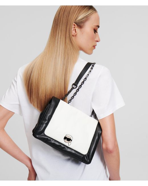 Karl Lagerfeld Black K/ikonik Puffy Shoulder Bag