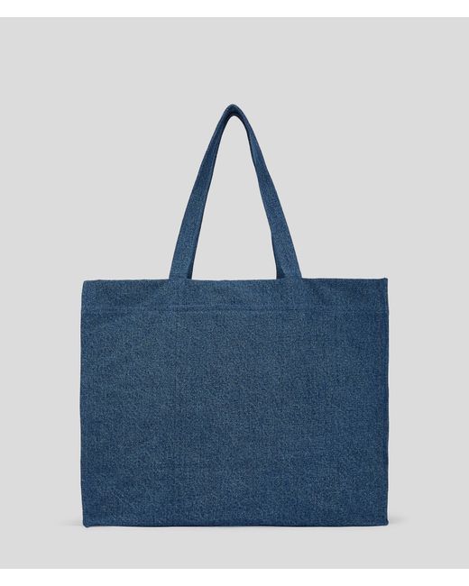 Karl Lagerfeld Blue Logo Denim Shopper