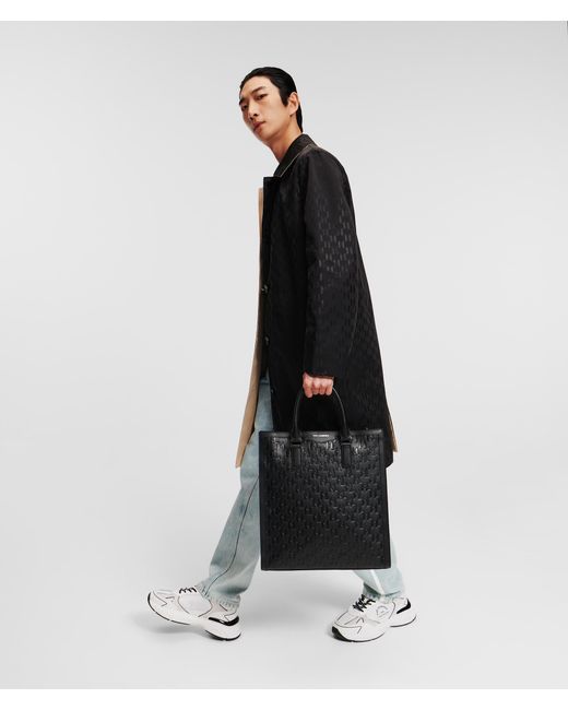 Karl Lagerfeld Black K/loom Leather Tote Bag for men