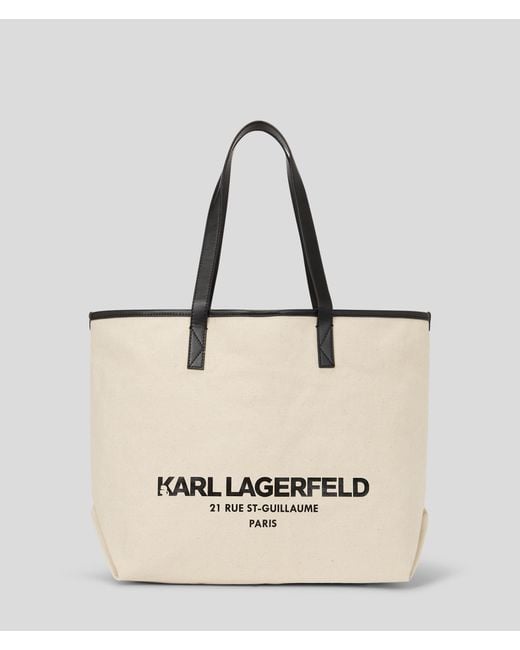 Karl Lagerfeld Natural Rue St-guillaume Canvas Shopper