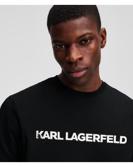 Karl Lagerfeld Black Logo T-Shirt for men