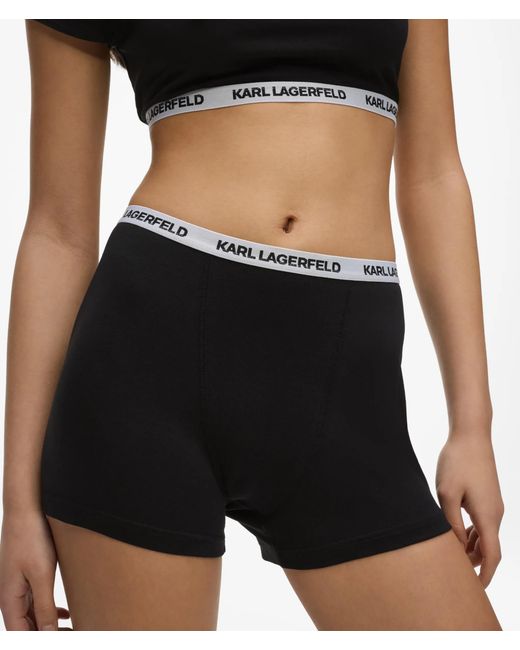 Karl Lagerfeld Black Logo Boxer Shorts