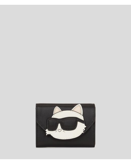 Karl Lagerfeld Black K/ikonik Leather Choupette Wallet