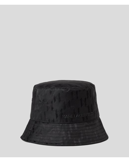 Karl Lagerfeld Black K/etch Bucket Hat for men