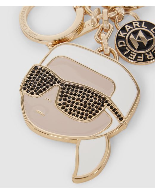 Karl Lagerfeld Natural Ikon Rhinestone Keychain