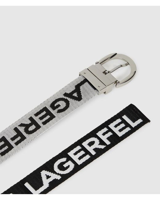 KL Jeans Black Reversible Webbing Belt