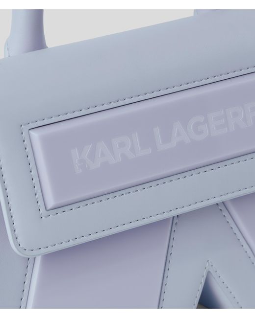 Karl Lagerfeld Blue Ikon K Small Leather Crossbody Bag
