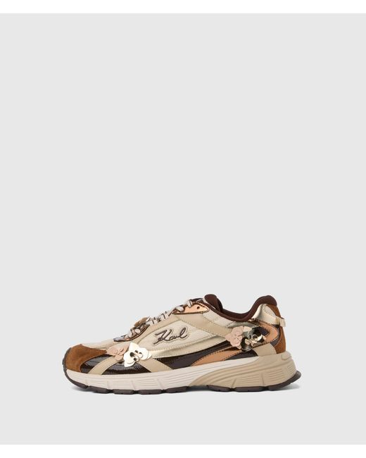 Karl Lagerfeld Natural Orion Flora Trim Sneakers