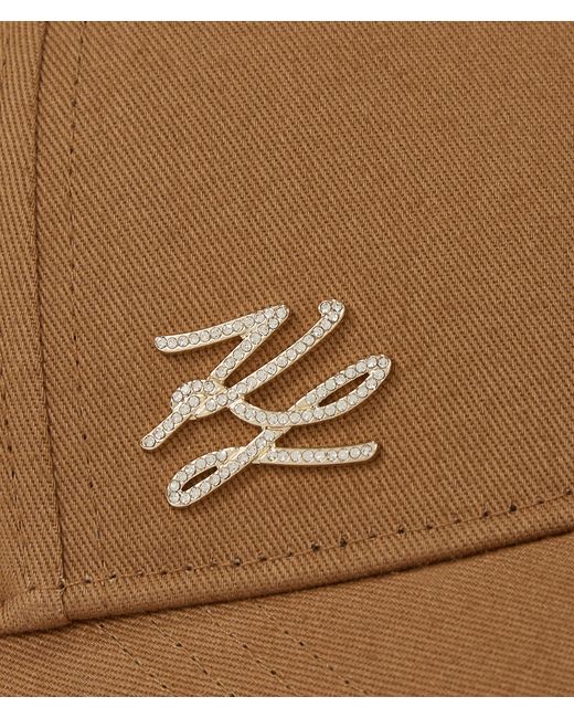 Karl Lagerfeld Brown K/autograph Pin Cap