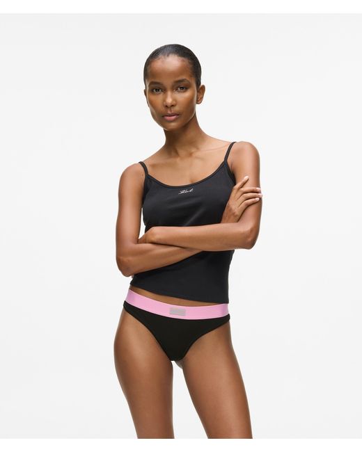 Karl Lagerfeld Multicolor Logo Tab Thong – 7 Pack