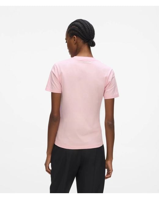 Karl Lagerfeld Pink Ikon Choupette T-Shirt
