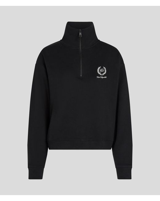 Karl Lagerfeld Blue Hotel Karl Loungewear Half-zip Sweatshirt