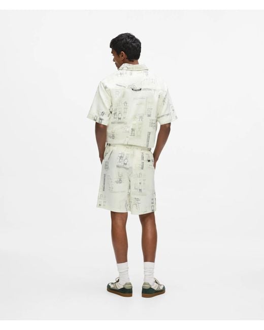 Karl Lagerfeld White Maison De Karl Sketch Shorts for men