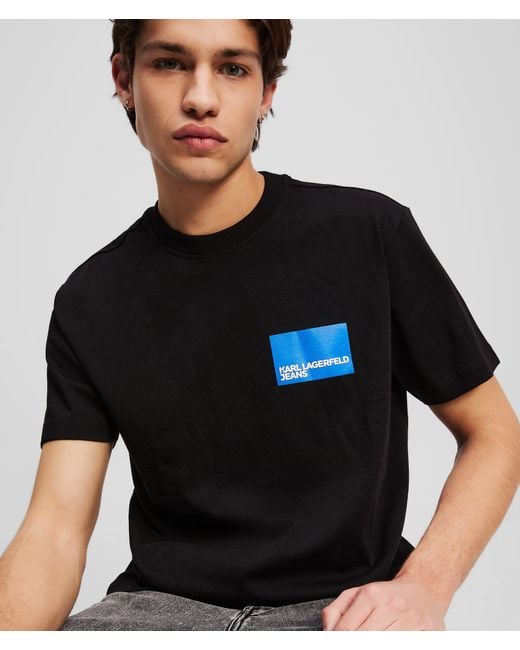 KL Jeans Black Box Logo T-Shirt for men