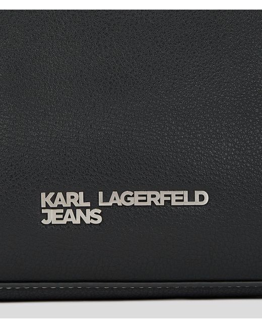 Karl Lagerfeld Black Kleine Schultertasche Mit Klj-Logo Aus Metall, Frau, Größe