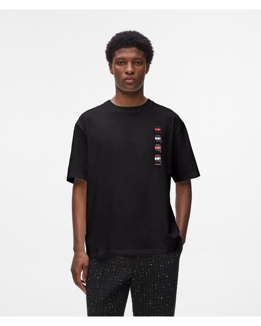 Karl Lagerfeld Black Ikon Fusion T-Shirt for men