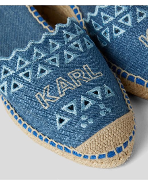 Karl Lagerfeld Blue Kamini Wedge Sandals