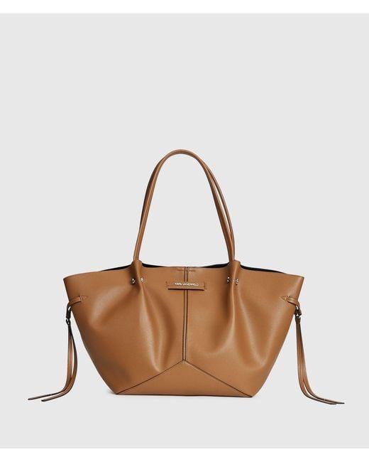 Karl Lagerfeld Brown K/Pierced Medium Tote Bag