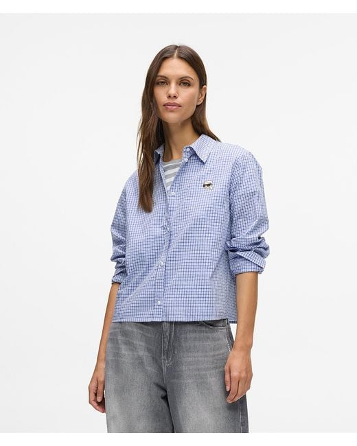 Karl Lagerfeld Blue Ikon Checked Shirt, Multicoloured