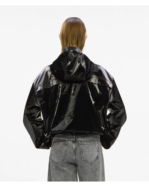KL Jeans Black Shiny Hooded Jacket