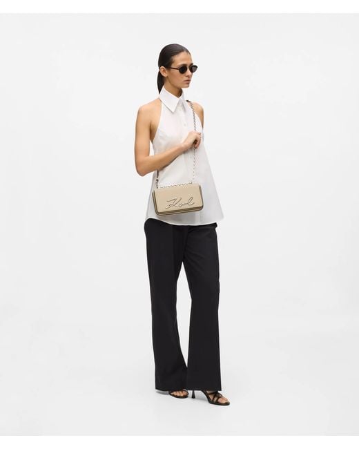 Karl Lagerfeld Natural K/Signature Small Crossbody Bag