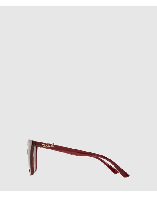 Karl Lagerfeld Multicolor Signature Slim Rectangular Sunglasses