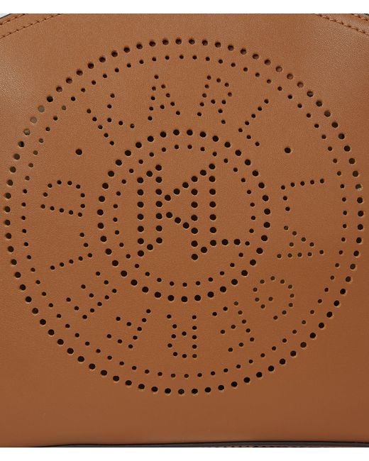 Karl Lagerfeld Brown K/Circle Perforated Small Tote Bag