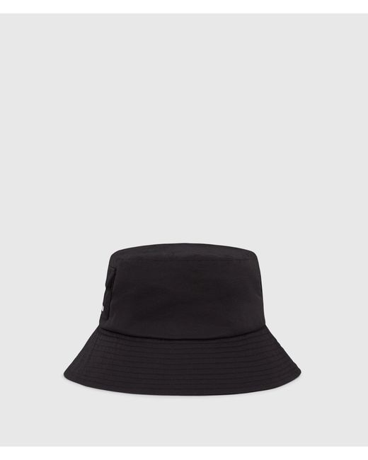 Karl Lagerfeld Black Logo Bucket Hat for men