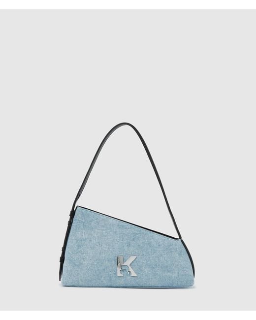 KL Jeans Blue Geo Denim Shoulder Bag
