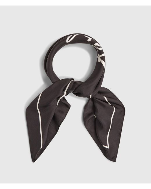 Karl Lagerfeld Black Après Ski Club Scarf