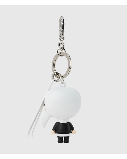 Karl Lagerfeld White Ikon Ski Keychain