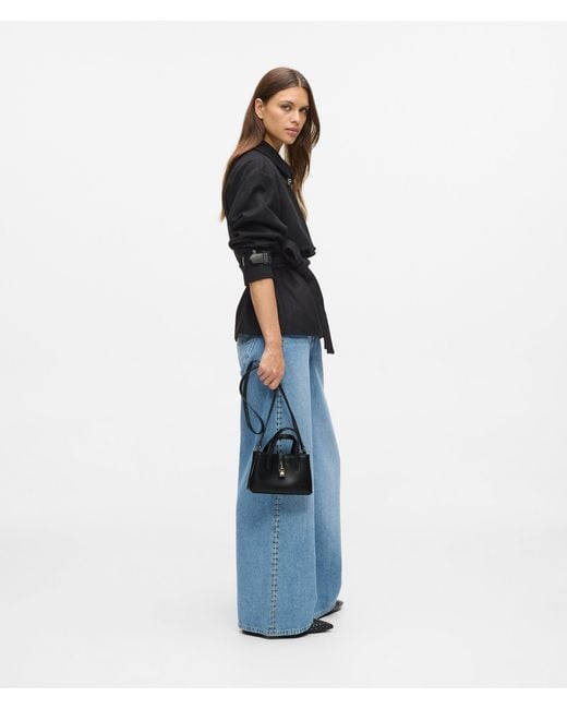 Karl Lagerfeld Black K/Autograph Padlock Mini Shoulder Bag