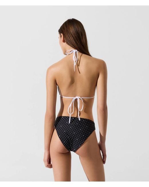 Karl Lagerfeld Black Polka Dot Cheeky Bikini Bottom