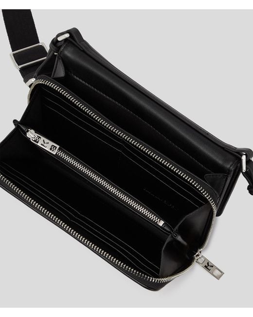 Karl Lagerfeld Black K/voyage Crossbody Wallet