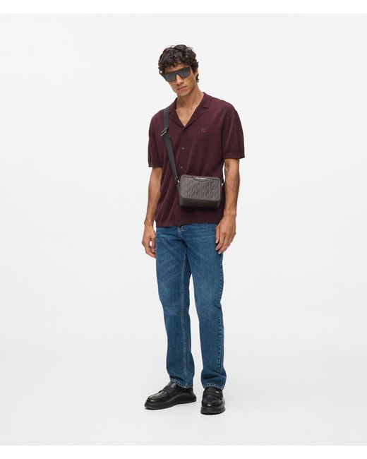 Sac Caméra K/Loom En Cuir, Homme, Taille Karl Lagerfeld pour homme en coloris Black
