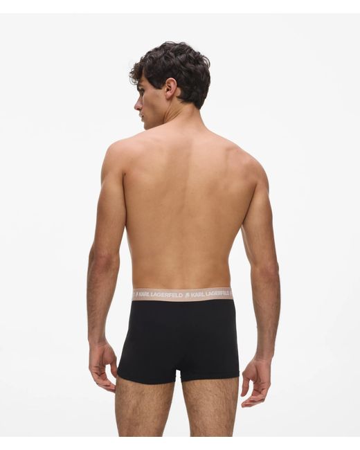 Karl Lagerfeld Black Logo Trunks – 3-Pack for men